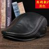 Genuine Cowhide Leather Men Berets Cap Hat High Quality Fashion Men's Real Leather Adult Black Hats