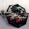 1pc Floral Cosmic Skull Artwork Umbrella with Plastic Handle,Suitable for All Seasons Home Travel Outdoor UmbrellaB1847