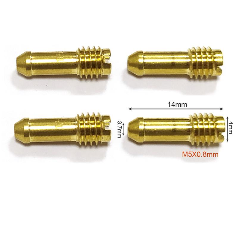 4pcs/set Pilot Jet Idle Slow Jet M5x0.8mm Thread for Mikuni Carb N151.067 Kawasaki KZ1000 GS1000 GS1100 DR-350