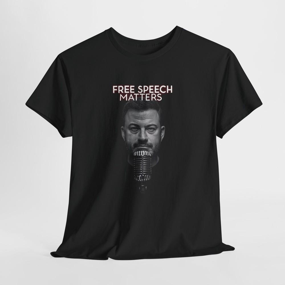 

Jimmy Kimmel Free Speech Unisex Tee, Shirt, T-Shirt, Protest Culture, Activist S