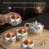 Thousand-Mile Rivers and Mountains Gilt Silver Tea Set