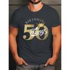 50th Birthday King Graphic Tshirt Men Premium Cotton Casual Short Sleeve Tee