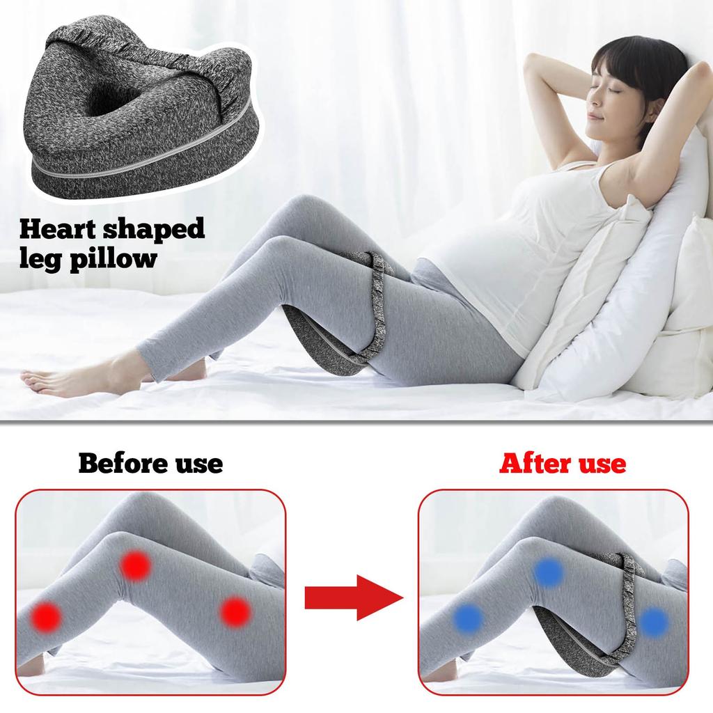 Heart-shaped Leg Pillow, Memory Foam Beautiful Leg Pillow Heart-shaped Knee Memory Pillow For Pregnant Women
