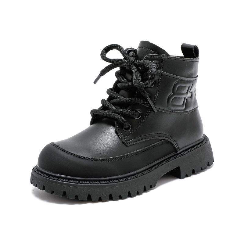 

Girls short boots single boots cowhide 2025 autumn and winter new children s Martin boots velvet warm middle and older children s cotton boots 37 yards, inner length 23.0cm