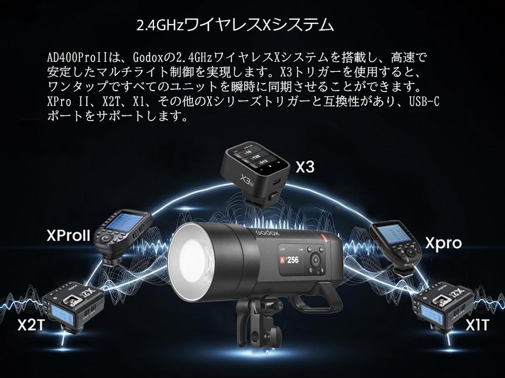 Godox AD400Pro II Integrovaný Venkovní Fotoaparát TTL 30W LED Modelovací 400Ws Vysoký Až 460 16 Barev Barevný do Odnímatelný Lithiový Synchronní AD400PROII Externí