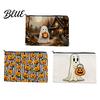 Makeup Storage Bag Halloween Bag Scratch Resistant Durable Canvas Cute Printed Zipper Toiletry Pouch for Cosmetics And Stationery Washable Cosmetic