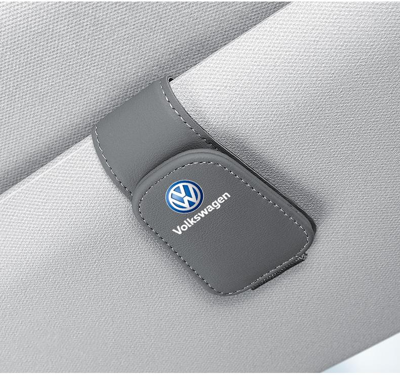 For VOLKSWAGEN VW Car Interior Sun Visor Eyeglasses Holder Sunglasses Clip For Volkswagen VW Golf Passat Tiguan Polo Touareg Mag