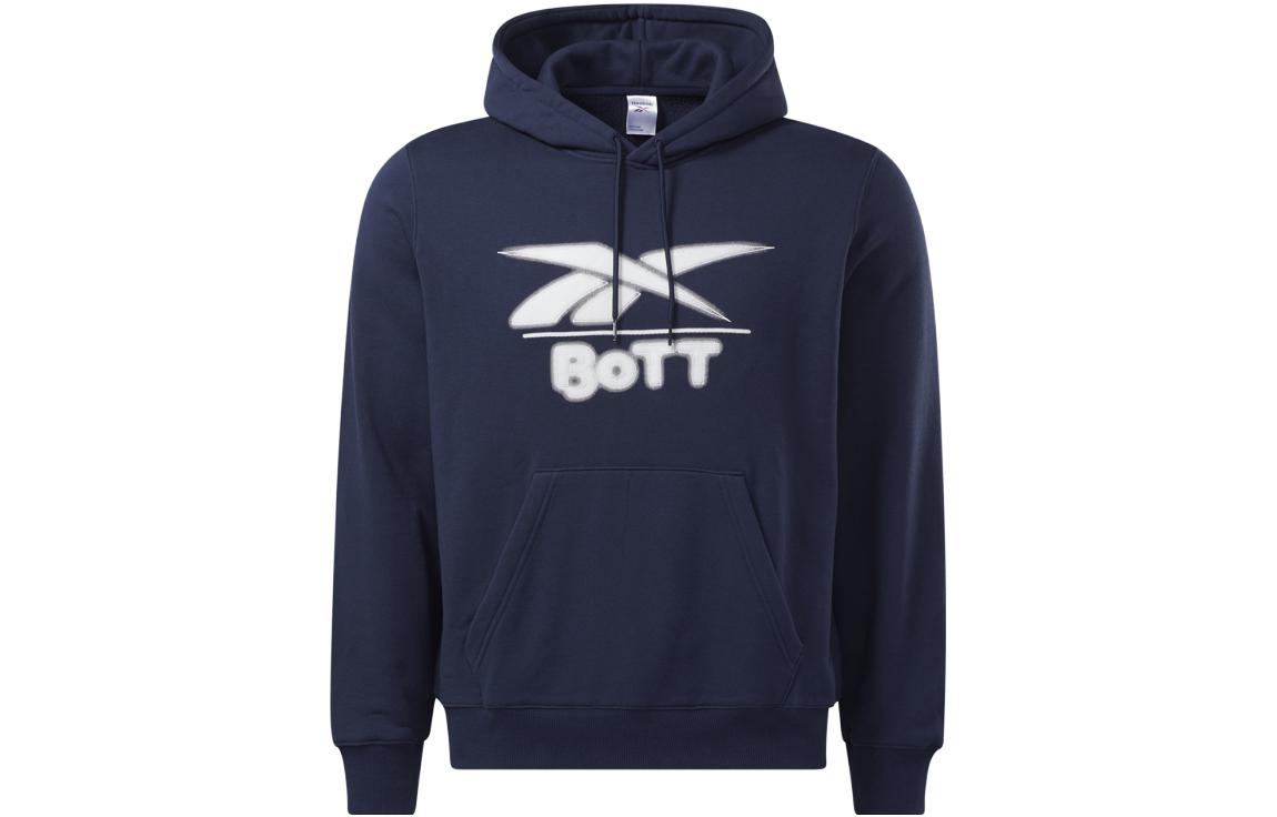 Reebok Sweatshirts Unisex Navy Blue Hooded Moderate Regular HS3332 L