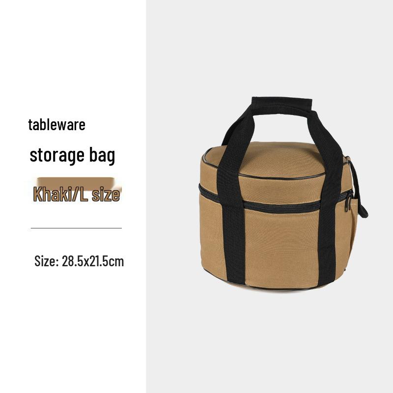 Mountain Outdoor Cooking & Tableware Set with Anti-Collision Gas Tank and Hand-Held Picnic Storage Bag.