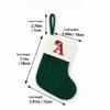 1 Stück Monogramm Gestrickte Socken Grün A-Z Buchstabe Hängende Weihnachtsstrümpfe Kamin Weihnachtsbaum Hängend Party Dekoration