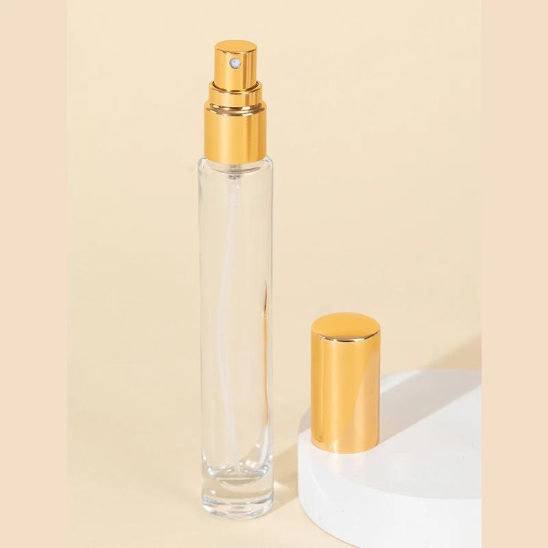 6 Stück/Set luxuriöser 10 ml Glas-Parfümspray - nachfüllbare transparente Sprühflasche - ideal für Reisen und Duftliebhaber