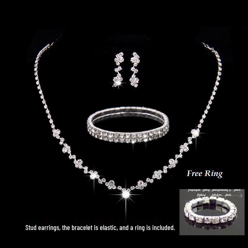 Elegant Bridal Necklace and Earring Set: Fashionable and Versatile Jewelry