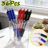 36Pcs Retractable Ballpoint PensC, Blue Black Red Refill Pen Bullet Tip, Office Stationery Gift, Smooth Writing, Suitab