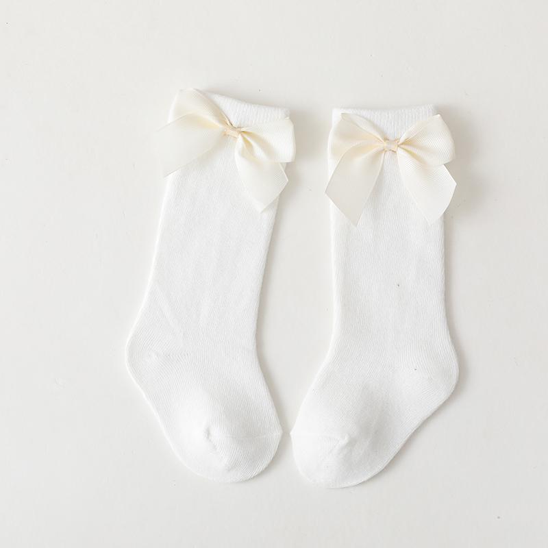 Summer Kids Knee High Socks Baby Girls Boys Bow Long Sock Soft Cotton Mesh Breathable Children Hollow Out Socken For 0-7 Years