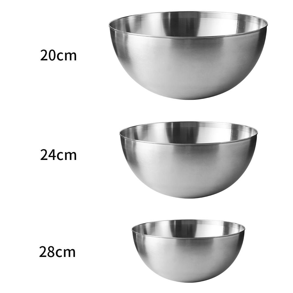 Stainless Steel Mixing Bowls Food Storage Organizers Reusable Heavy Duty for Mixing,