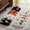 Halloween Ghost Pumpkin Plush Slippers Funny Novelty House Shoes Men Women