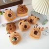 Nuovo portamonete creativo a forma di capibara, in peluche, alla moda, mini portamonete rotondo con ciondolo a forma di cartone animato kawaii.