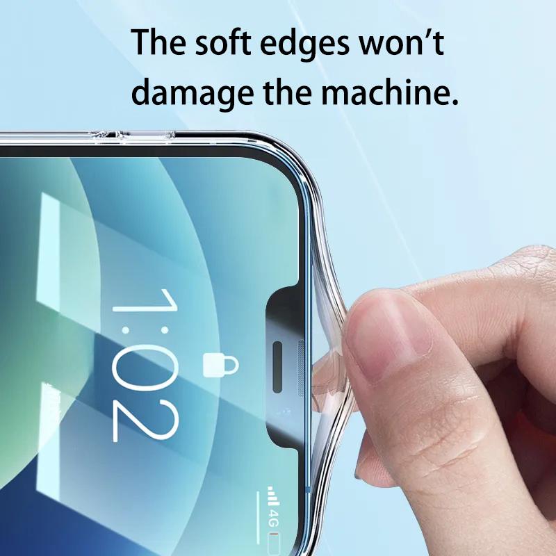 Soft TPU Bumper Case for iPhone 16 15 14 13 12 Pro Max Shockproof Scratch Resistant Transparent Cover Anti-Yellowing Phone Shell
