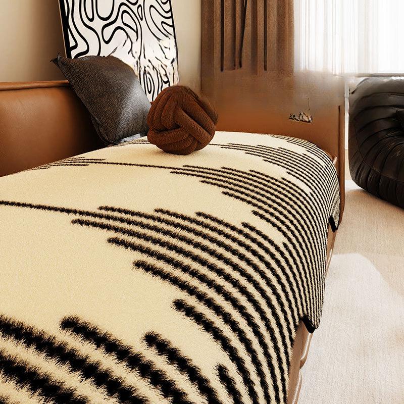 Black Sofa Cushion Non-Slip Stain-Resistant Universal Sofa Cover Cloth Nordic High-Grade Sofa Cover