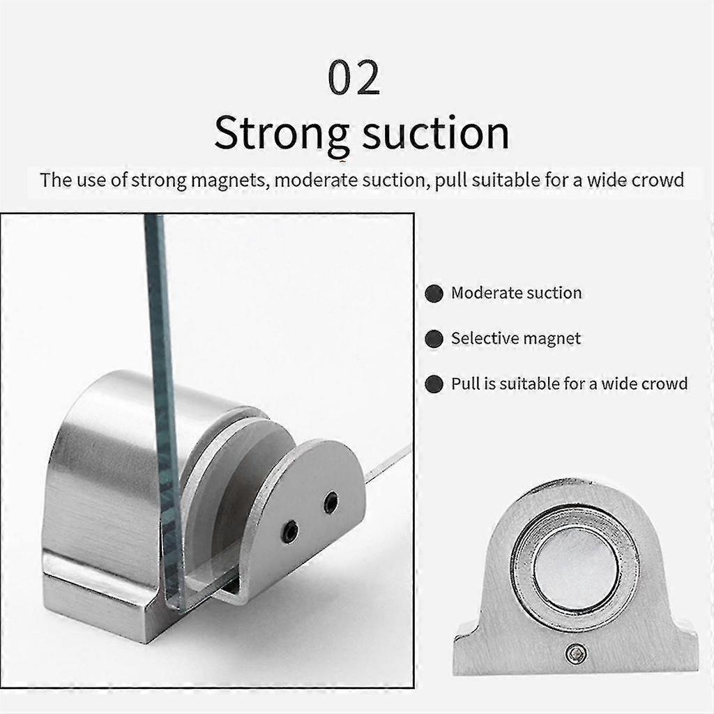 Glass Door Glass Door Suction Hole-free Strong Magnetic Suction Anti-collision Door Stopper Furnitu - MMIAO