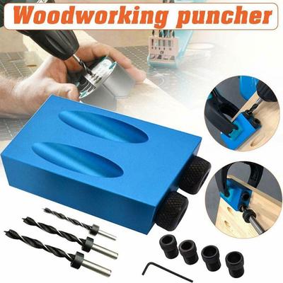 14Pcs/set 15°Pocket Hole Screw Jig Dowel Drill Carpenters Woodworking Tools Locator