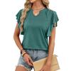 Summer Women V-neck Batwing Short Sleeve Loose T-shirt Casual Basic Tops For Women