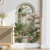 3D Plant Flower Wall Removable Self-Adhesive Wall Sticker Butterfly Bouquet Fake Window Decal