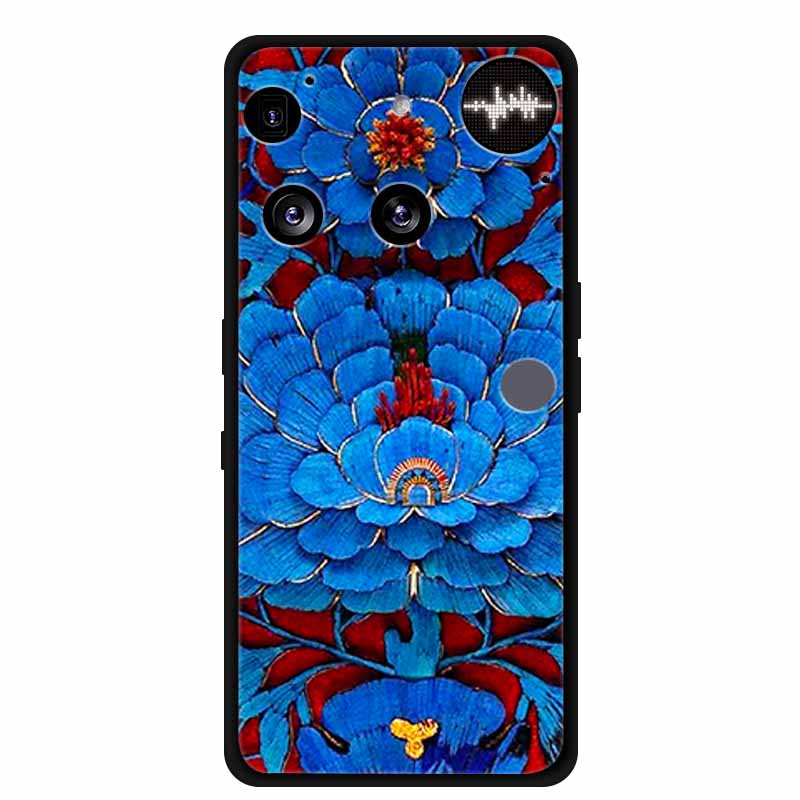 Flowers Case For Nothing Phone 3 Phone3 Soft Silicone Phone Cover Funda Black TPU Protective Bumper Coque for Nothing Phone (3)