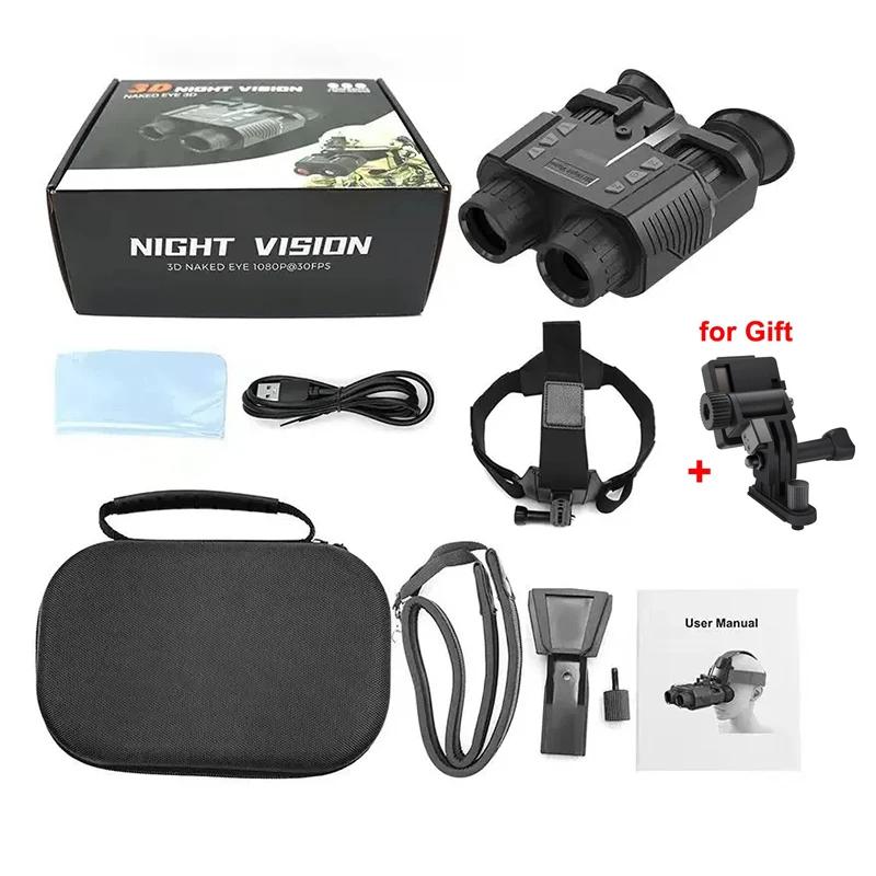 

NV8000 3D Бінокль нічного бачення для ІЧ-окулярів на шоломі HD Портативний полювання Кемпінг Hands Free Тактичний акумуляторний