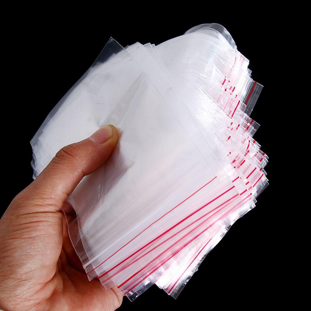 

100 pcs/pack Home Mini Storage Packaging Jewelry Zip Bags Plastic Poly Clear PE Pouch 4x6cm-100pcs