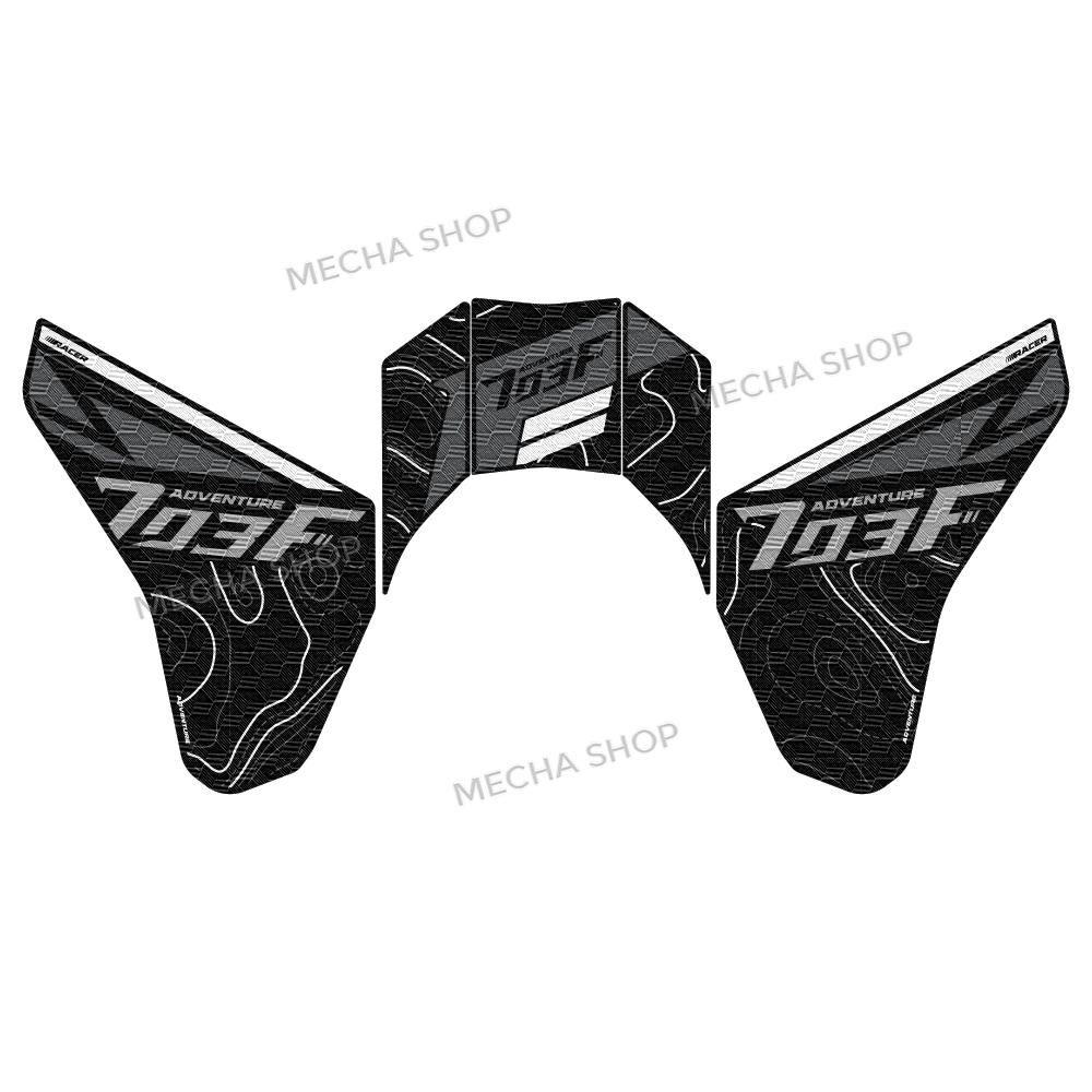 For ZONTES 703F 2025- Motorcycle Side Sticker Fuel Tank Decal Protector Traction Pad Cover Decoration Sets Anti-Slip