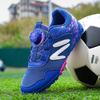 Professional Children's Football Shoes Breathable Mesh New Velcro Primary School Students Men's and Women's TF Broken Nails Football Shoes Rotating
