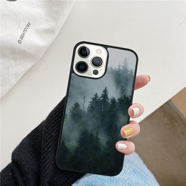 Mountain Forest Clouds Coque Shell For iPhone 17 Air 15 16e 14 13 12 Pro Max 11 Pro Max Plus Phone Case Cover