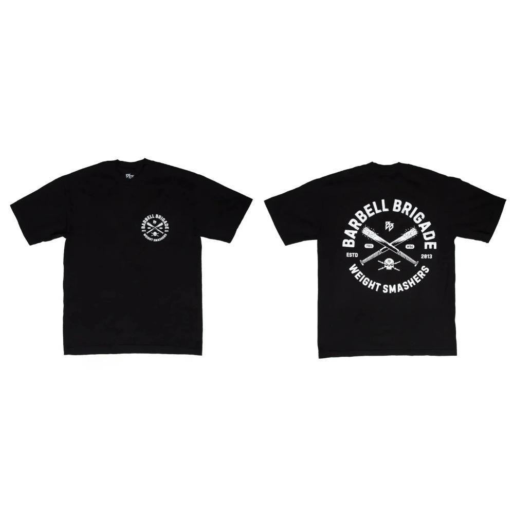 Barbell Brigade WEIGHT SMASHERS TEE Men's Short Sleeve Fitness T Shirt Running Sport Gym Muscle T-shirts Oversized Workout Tops