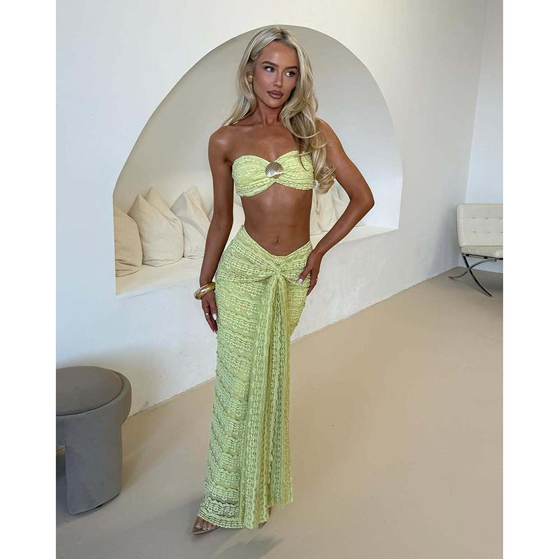 3 Pieces Bikini Sexy Women Swimsuit Swimwear Female Long Dress Cover Up Bikini Set Beachwear Bathing Suit Swimming Suit