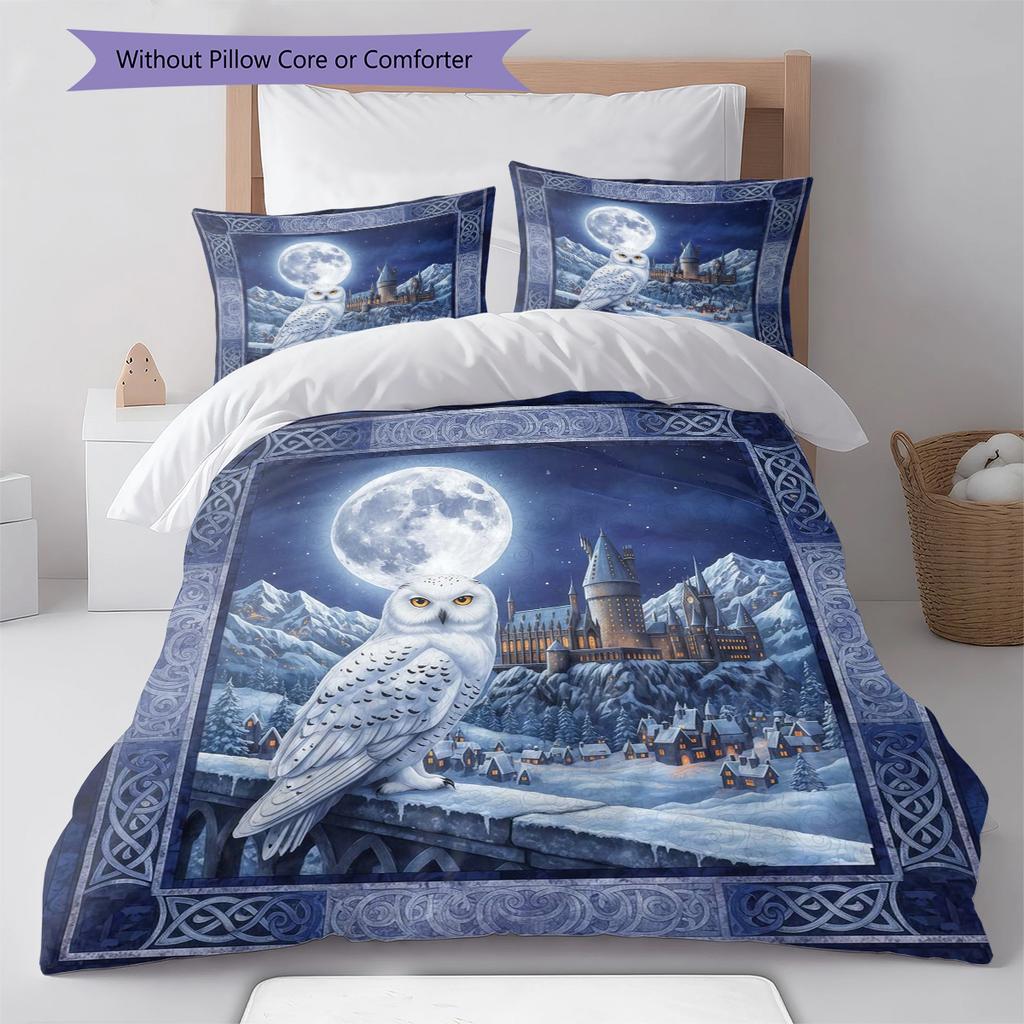 Cartoon Pattern Bedding Quilt Set Quilt Cover Pillowcase Home Decoration Birthday Gift (1 * duvet cover + 2 * pillowcase, without core)