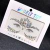 Glue Free 3D Rhinestones Sticker Fake Tattoo Disposable Crystal Facials Sticker Glitter Waterproof Temporary Tattoo Sticker