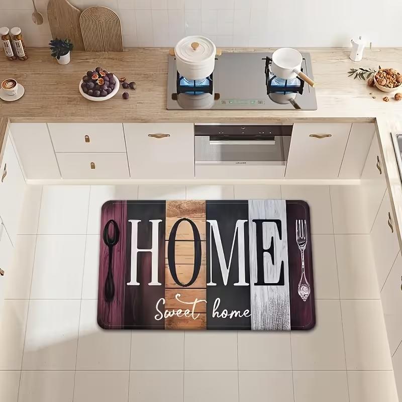 3 Stuks Vintage Houtnerf Keukenmat Set Antislip Kleurrijke Matten Machine Wasbaar Huisdecoratie Voor Woonkamer
