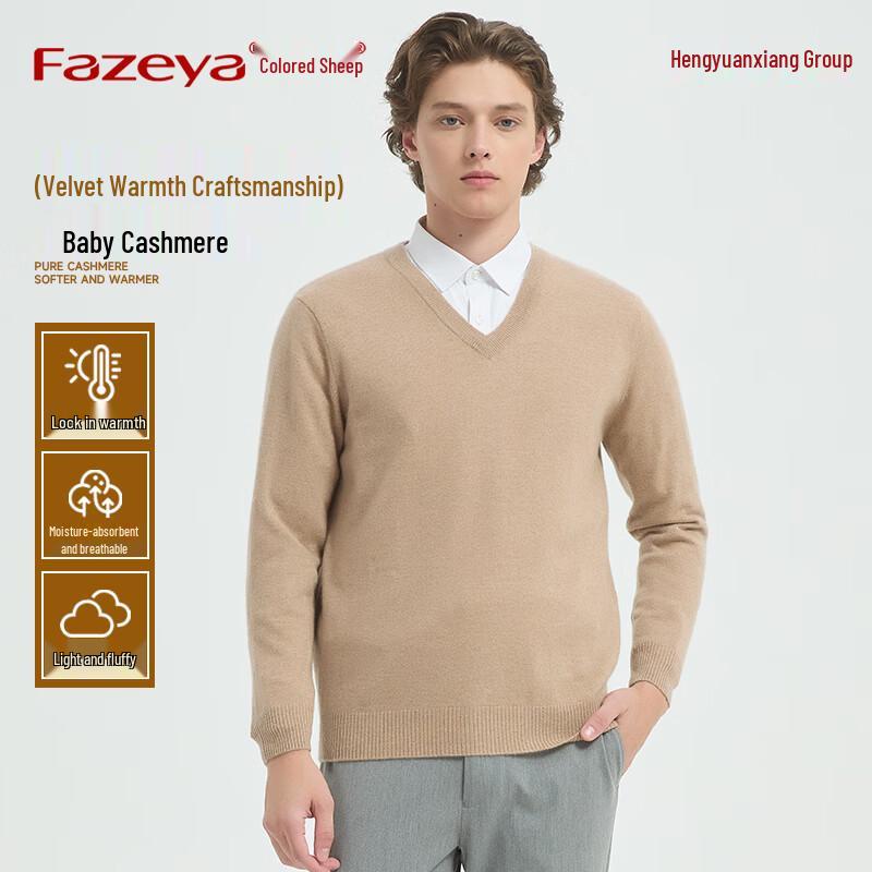 Caiyang 100% Pure Cashmere Men's Pullover Sweater