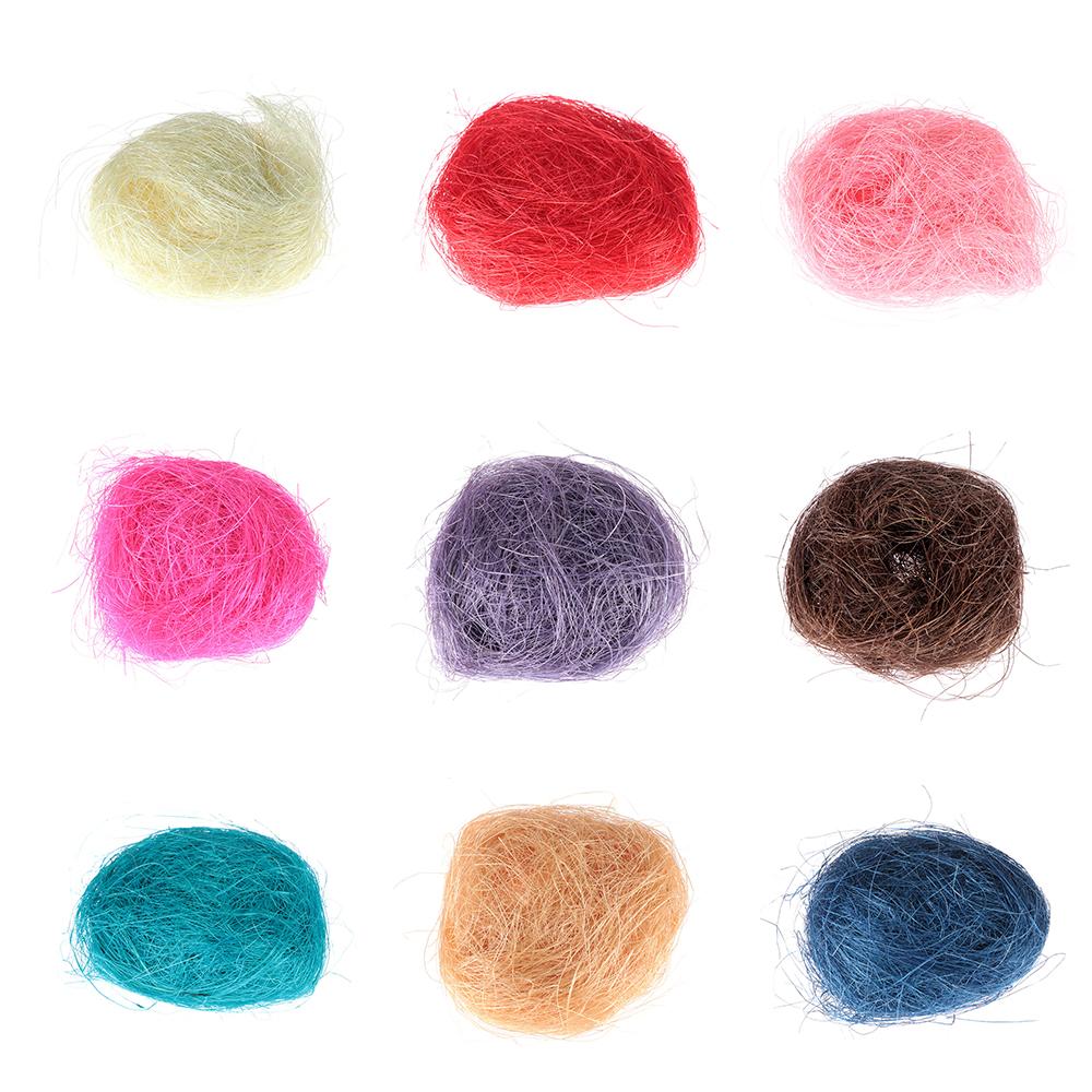 1 bag Natural Sisal Rustic DIY Flower Bouquet Gift Box Package Decor Nest Art DIY Packaging Crafts Wedding Event Party Supplies