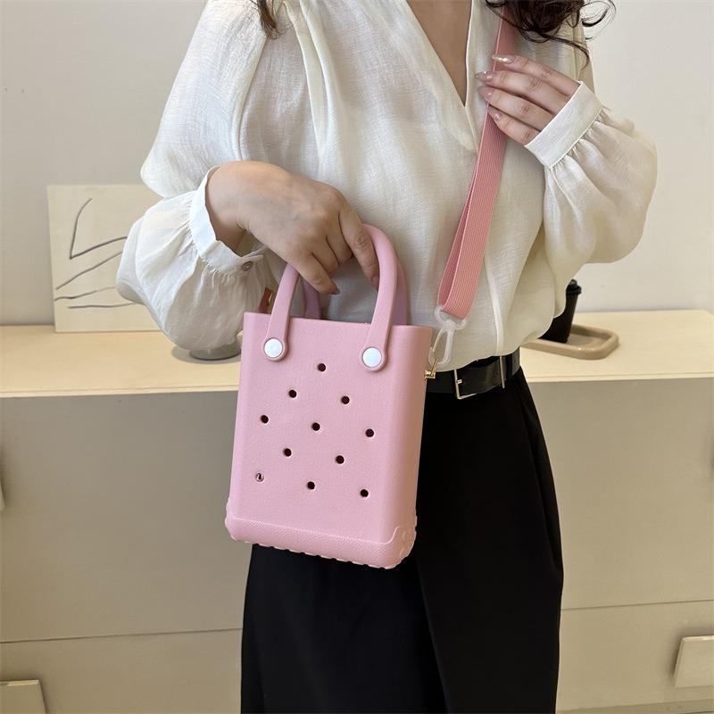 New Cartoon Versatile Accessories Bag Beach Bag New Fashion Niche One Shoulder Crossbody Hand Carry Hole Bag