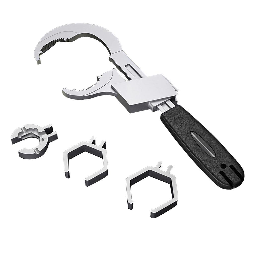 Bathroom Wrench Set Aluminum Alloy Adjustable Large Opening Arc Teethed Double Headed Sink Wrench