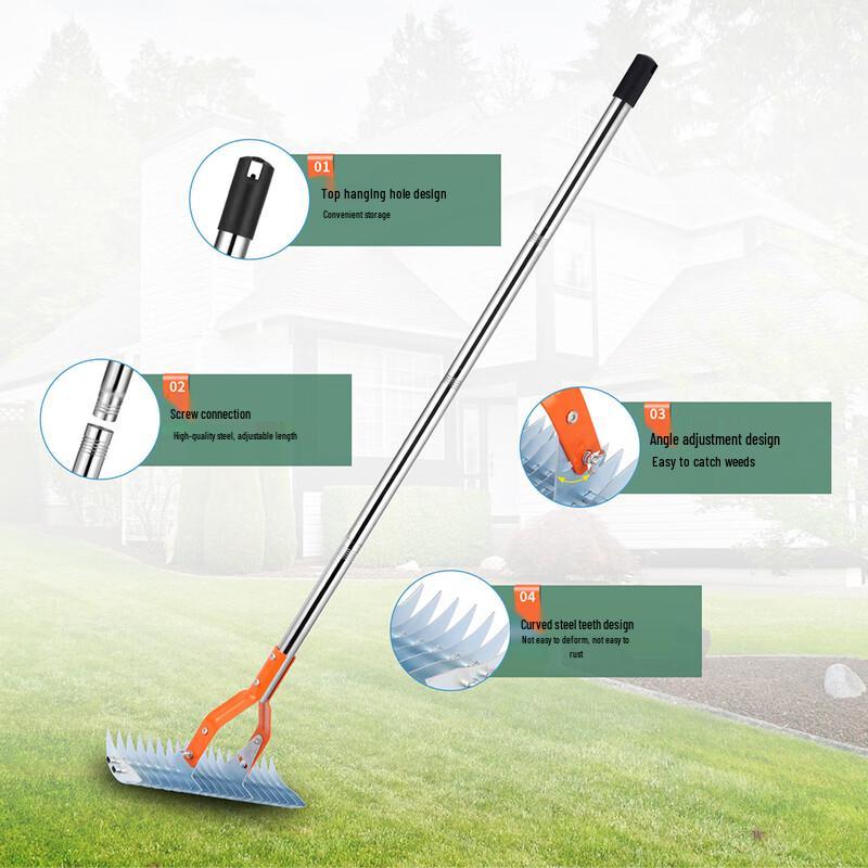 HEIXIE Multifunctional Garden Lawn Thatch Rake