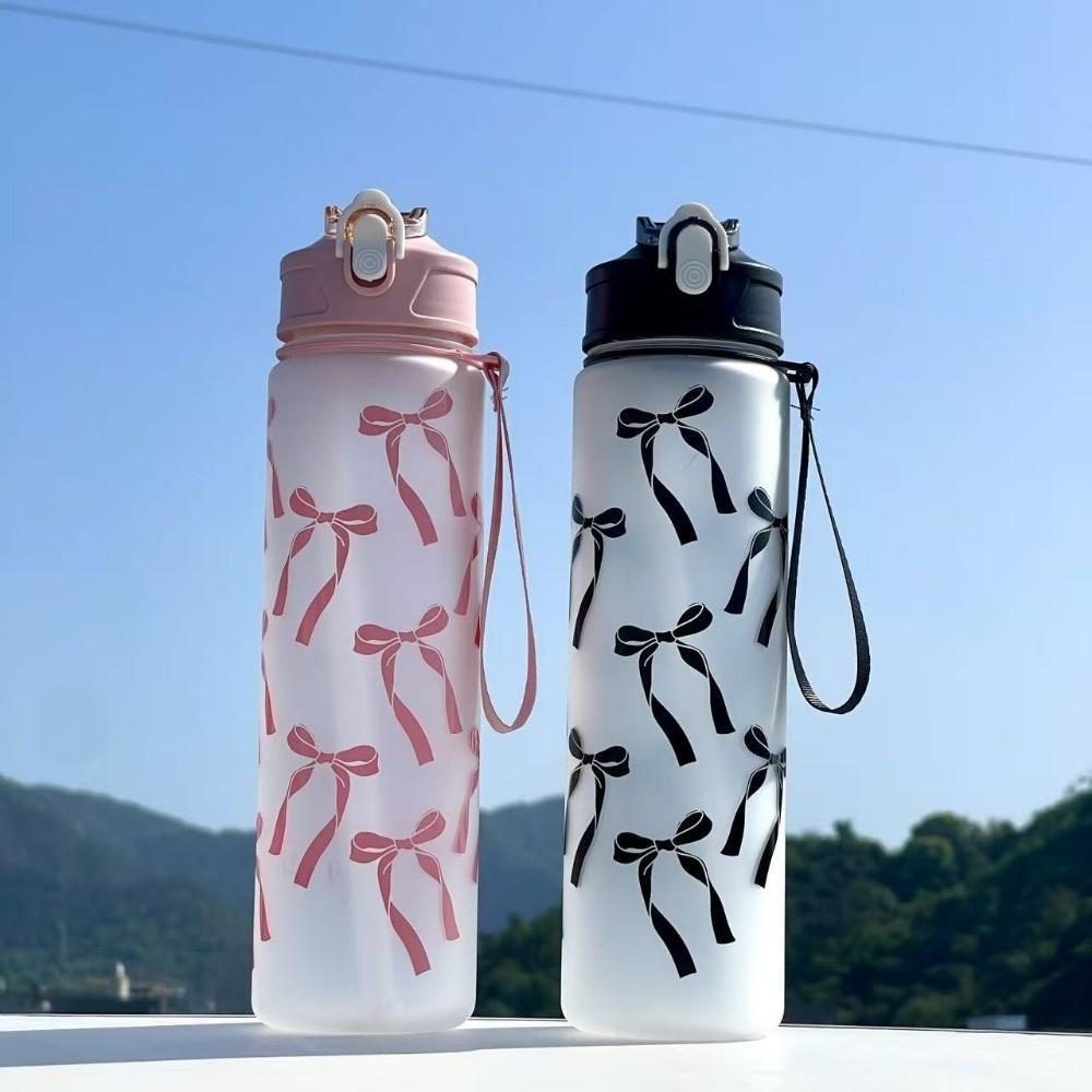 Large Capacity Sports Water Bottle 800ML Water Cup Trendy Straw Cup Travel
