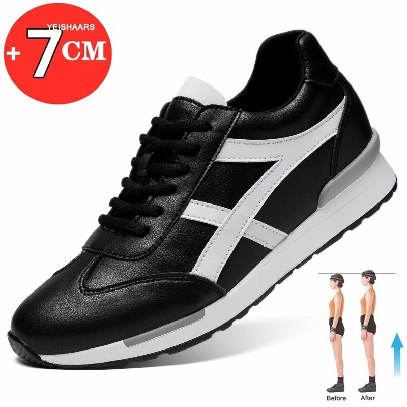 

Fashion Invisible Inner Height Increased 7cm Men s Shoes Lace Up Casual Elevator Shoes Chunky Sport Shoes Lift Men s Sneakers Loafers 37 чёрный