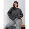 Wind Knitted Sweater Winter New Sweet Round Neck Pullover Loose Solid Color Long Sleeve Versatile Knitted Sweater Women