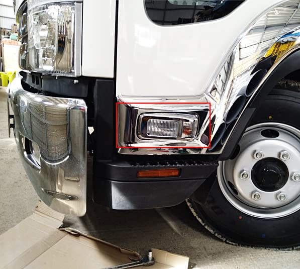Isuzu 07 Elf High Cab Chrome Door Side Marker Lamp Cover Garnish and Forward/07 Cab/Wide (Left Right)