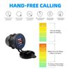 Cargador de coche con doble puerto USB QC3.0, toma de carga rápida con voltímetro e interruptor, 12 V/24 V, cargador de teléfono automático