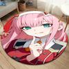 Franxx Round Area Rug Carpet Rug For Living Room Bedroom Sofa Playroom Decor Nonslip Floor Mat