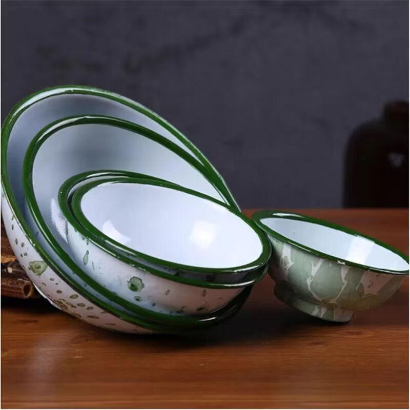 ZISIZ Retro Enamel Ice Flower Bowl Set
